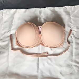Victoria's Secret bra 34DD beige underwire, lightly padded
